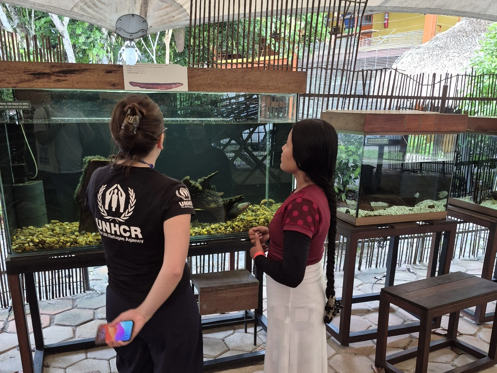 Lorena conta que quer seguir aprendendo mais sobre informática, pois foi o que mais gostou. Créditos - ACNUR/Guilherme Bofill